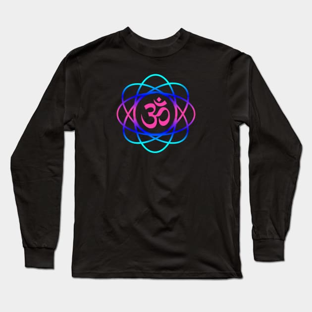 Om Symbol Aum spiritual Yoga Meditation Mantra Long Sleeve T-Shirt by PlanetMonkey